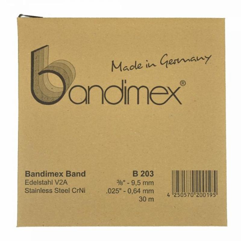 B203 9,5mm - 3/8" Bandimex Band vollrunde Kanten 30m/Rolle