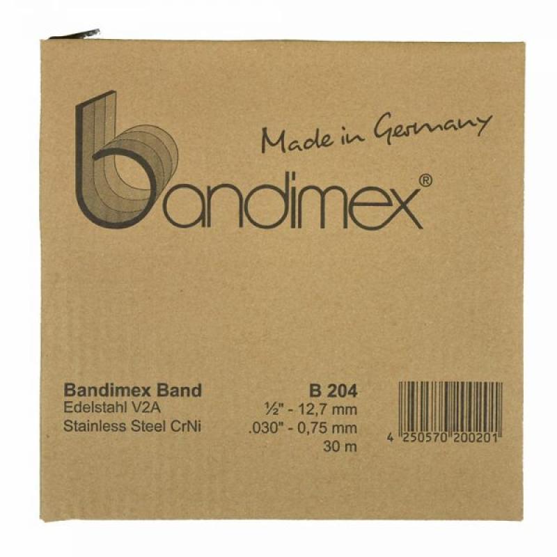 B204 12,7mm - 1/2" Bandimex Band vollrunde Kanten 30m/Rolle